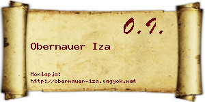 Obernauer Iza névjegykártya
